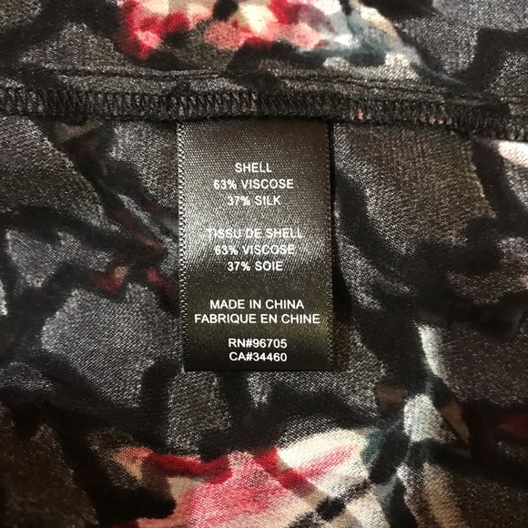 Rebecca Taylor Velvet Floral Burnout Blouse 0 Blk - Picture 16 of 16